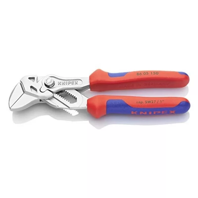 Knipex 86 05 150 mini kliešťový kľúč, 150 mm, kapacita 27 mm, chrómovaný, nastaviteľný v 10 polohách