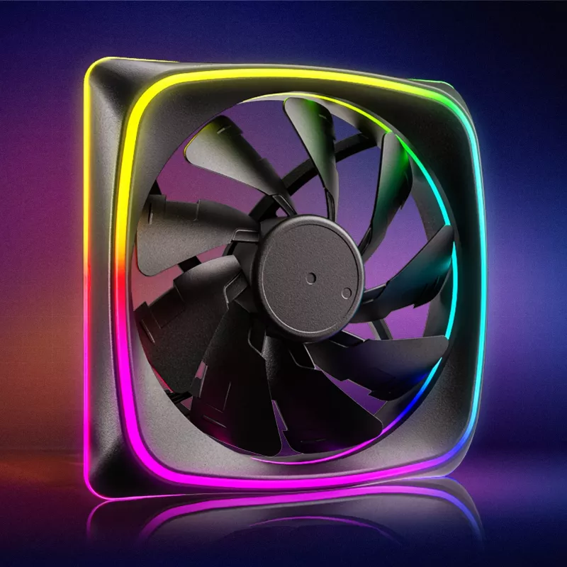 SHARKOON SHARK Lights ARGB PWM 120mm skriňový ventilátor - čierna
