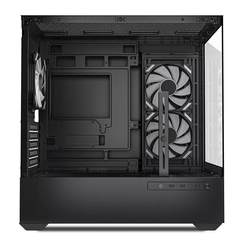 Sharkoon MK6 RGB Micro-ATX počítačová skriňa, čierna, tvrdené sklo