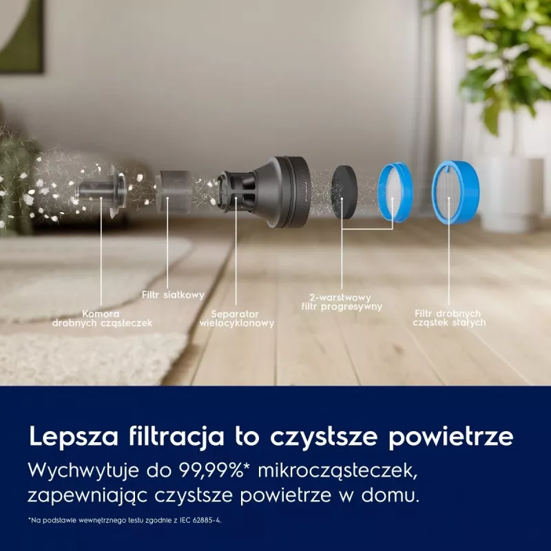 Electrolux EP82AB25UG tyčový vysávač/elektrická metla akumulátor suchý cyklónový bezvreckový 0,4 l 100 W sivá