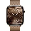 APPLE Watch Series 10 GPS + Cellular 46mm puzdro Gold Titan s Gold Milanese Loop – S/M