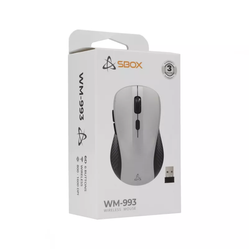 Myš SBOX WM-993 strieborná USB Type-A