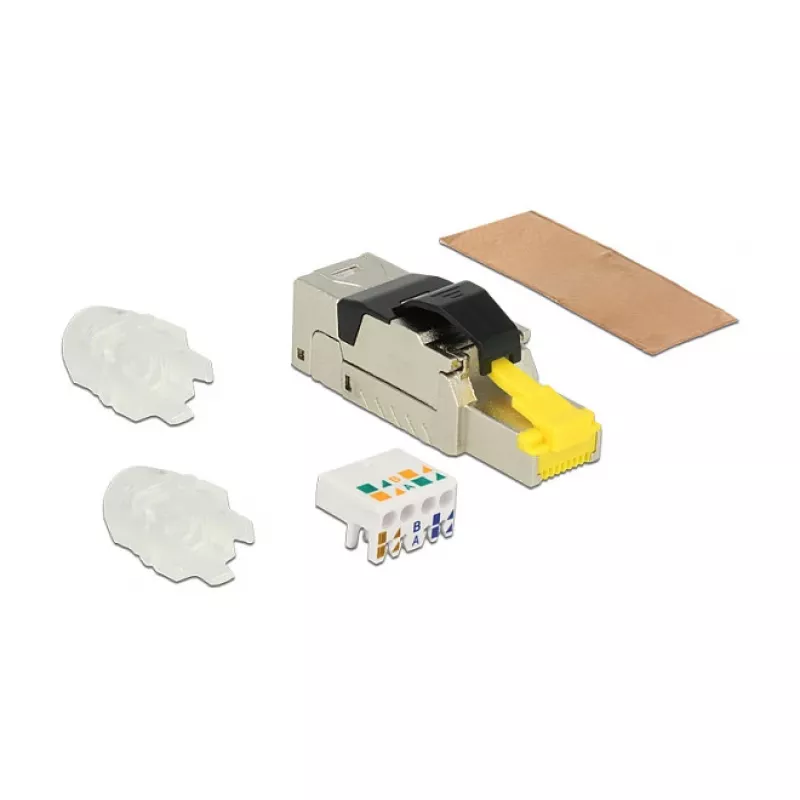 Káblový konektor RJ45 DeLOCK 86485 čierny strieborný transparentný žltý