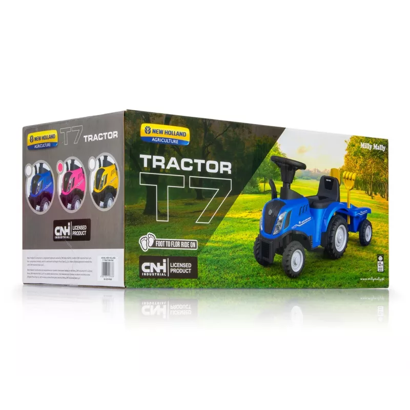 Odstrkovadlo milly mally T7 traktor (ružové) detské odstrkovadlo