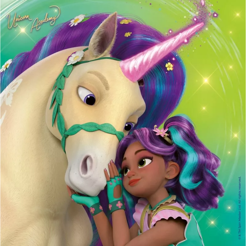 Puzzle Ravensburger Unicorn Academy – 3 x 49 dielov, sada pre deti