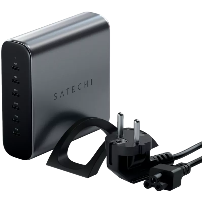 Indoor nabíjačka Satechi ST-C200GM-EU univerzálna sivá 6 USB Type-C portov