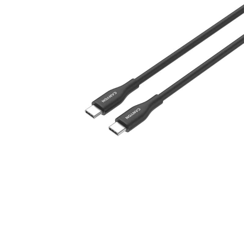 CANYON kábel CC60SC10 C-C 60W 1m silikónový čierny