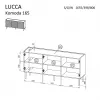 Komoda Cama Meble LUCCA 3D 165x40x80 cm, biela, korpus z drevotriesky