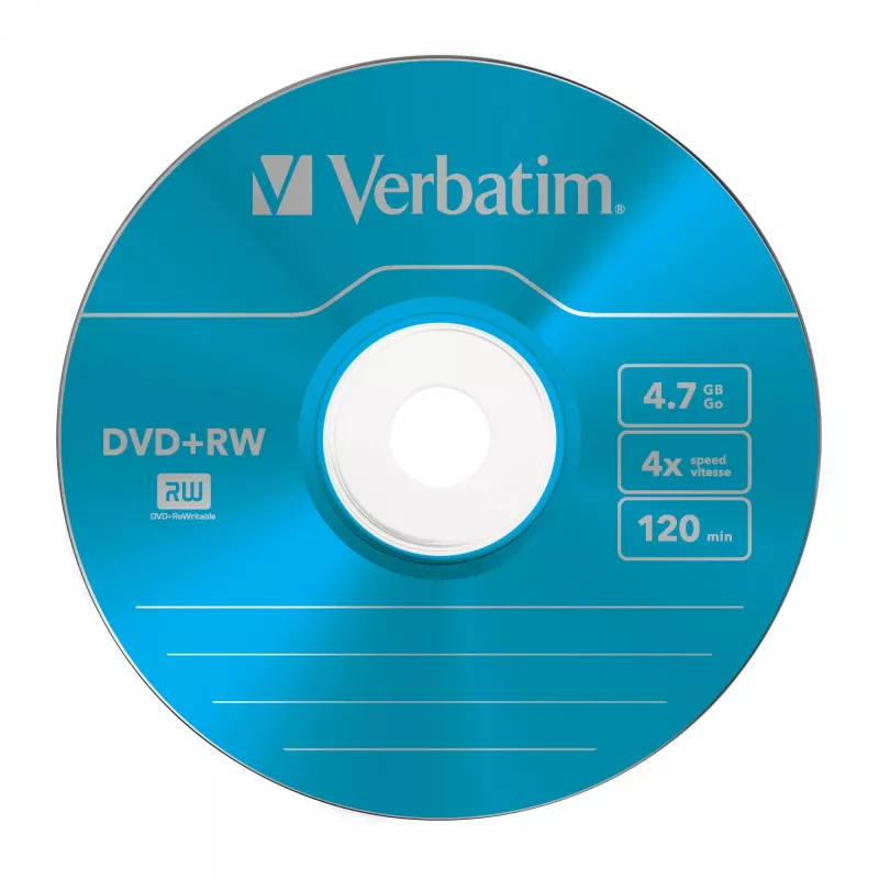 VERBATIM 43297 Verbatim DVD+RW slim Jewel Case 5 4.7GB 4x farba