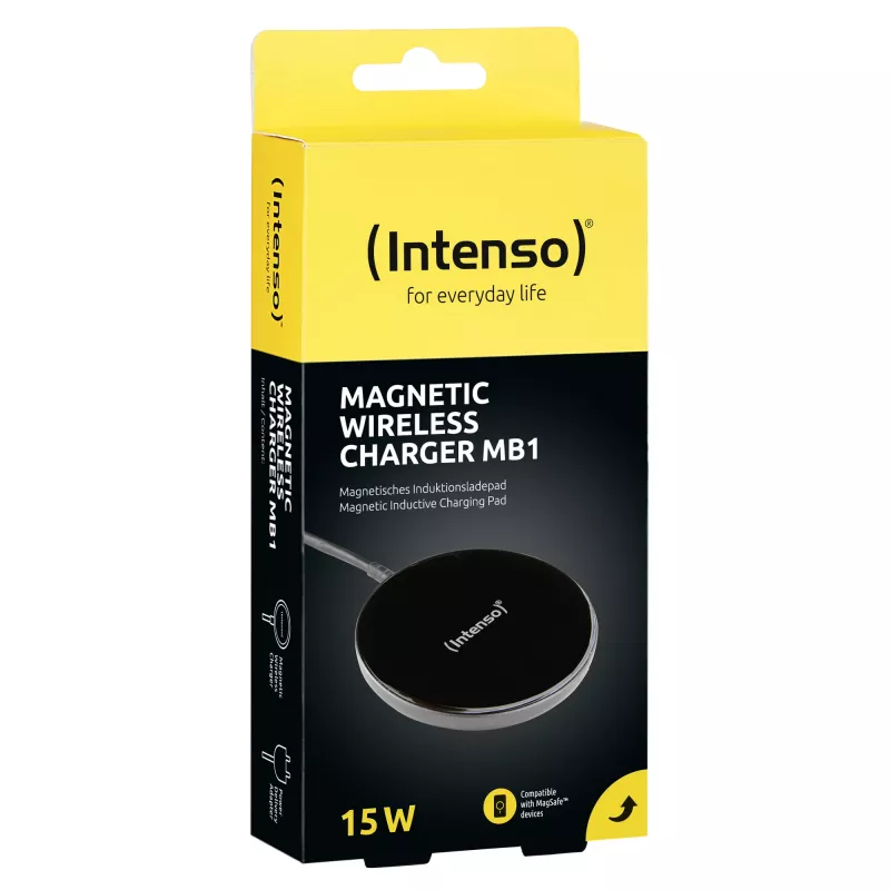 Intenso MB1 Smartphone čierny USB bezdrôtové nabíjanie rýchle nabíjanie interiér