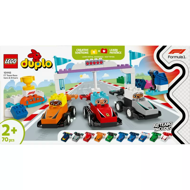 LEGO DUPLO 10445 F1 tímové pretekárske auto a jazdec