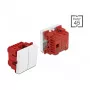 DeLOCK Easy 45 Kolískový spínač dvojitý, 45 x 45 mm, biely, 250 V AC 10 A