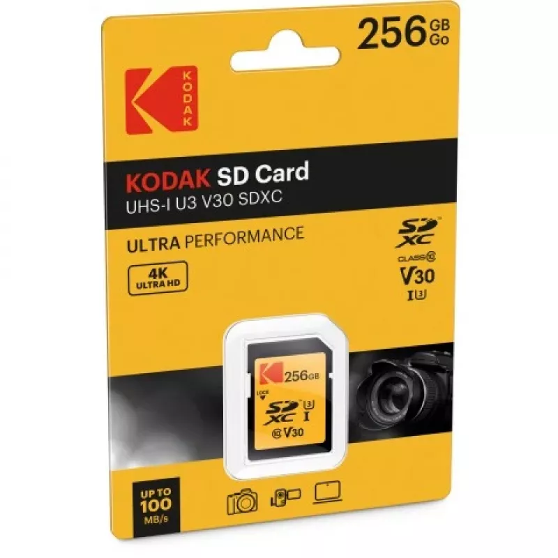 Pamäťová karta Kodak 256GB UHS-I U3 V30 Ultra EKMSD256GXC10HPRK