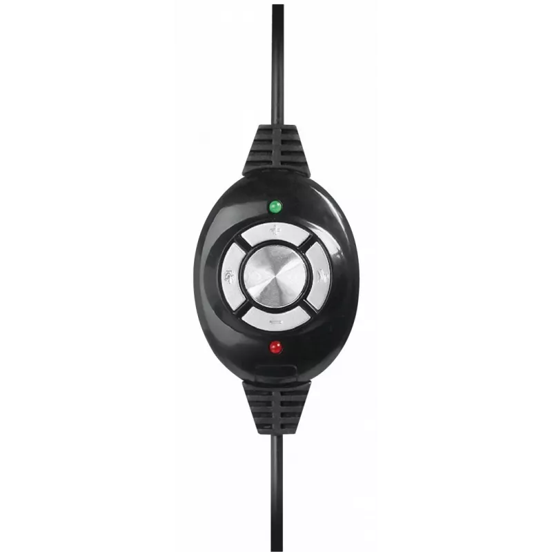 Slúchadlá MEDIA-TECH MT3573 káblové binaurálne skladacie s mikrofónom na ramene, 1,9 m kábel, USB, čierna