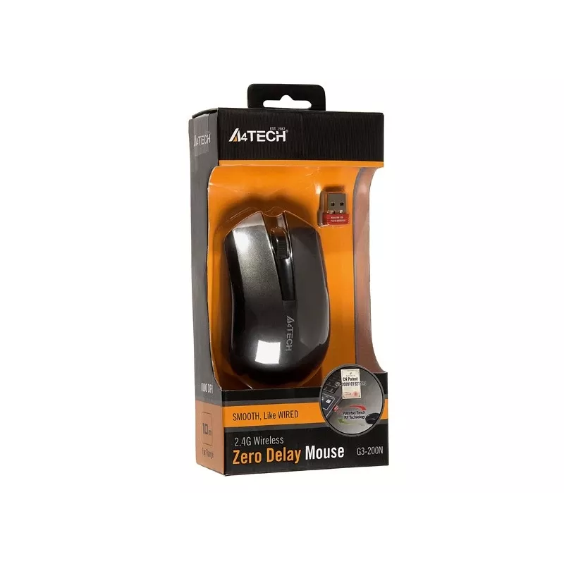 A4Tech G3-200N myš Travel obojručná RF Wireless V-Track 1000 DPI