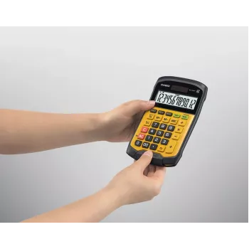 CASIO kalkulačka Office vodotesná WM-320MT-S, 12-miestny displej. Odnímateľná klávesnica, 108,5 x 168,5, stupeň odolnosti proti vode a prachu: IP54