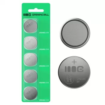 Gombíková batéria Green Cell CR2450 3V – lítiová, balenie 5 ks