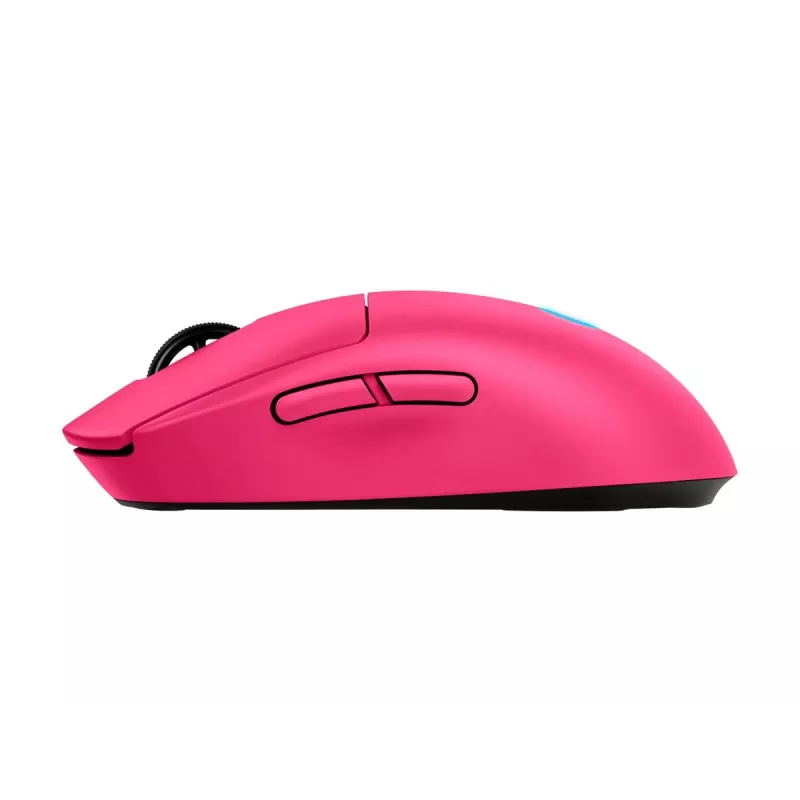 Logitech G PRO 2 - myš - herná - pre pravákov a ľavákov - optická - 8 tlačidiel - bezdrôtová, káblová - 2,4 GHz, USB - USB Logitech LIGHTSPEED prijímač - ružová (910-007310)