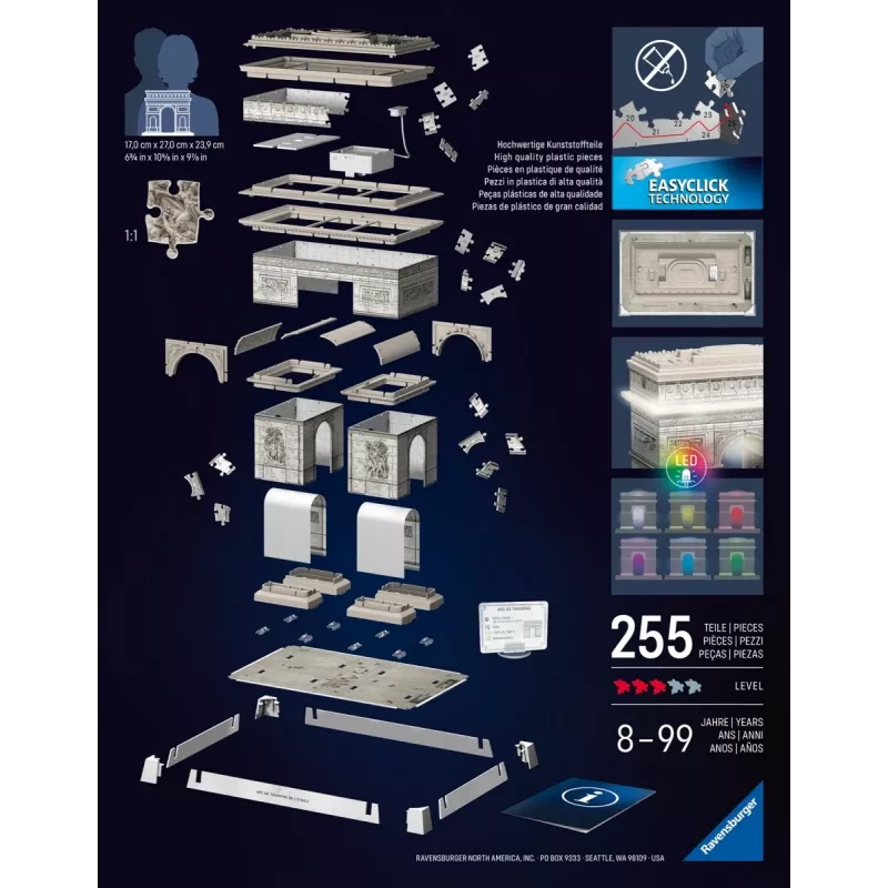 3D puzzle Ravensburger 12008029 budova 269 mm x 239 mm