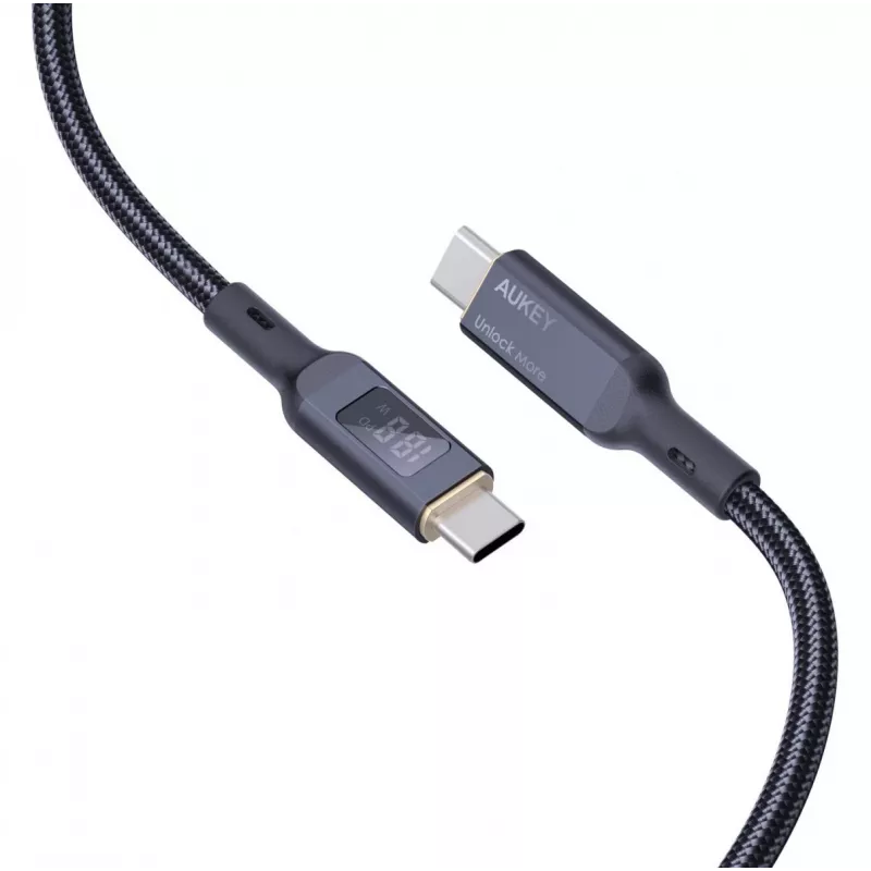 AUKEY CB-MCC102 USB kábel 1,8 m USB-C čierny 480 Gbit/s