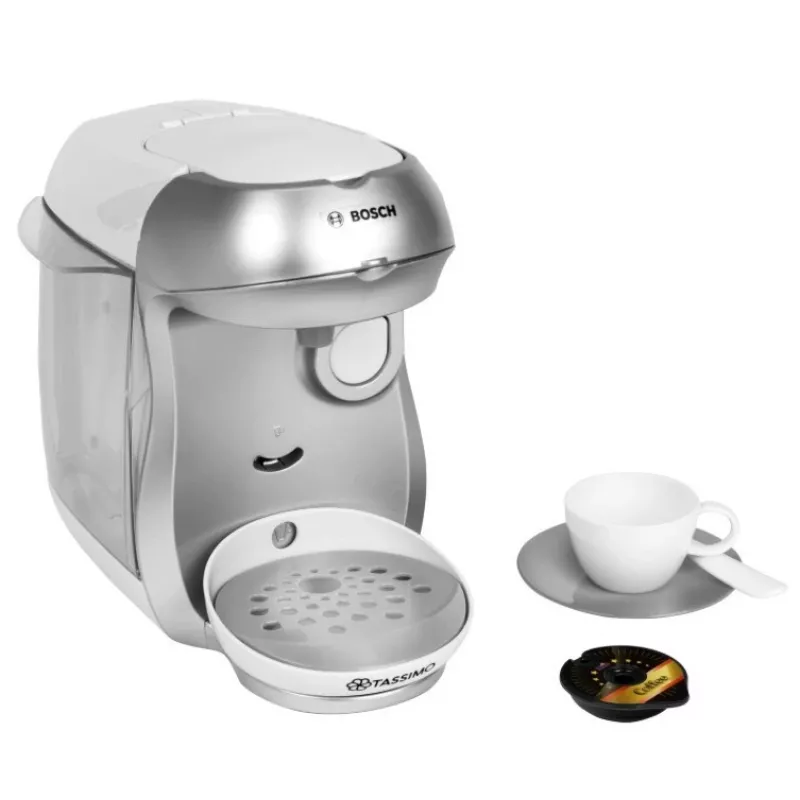 Kávovar KLEIN Bosch Tassimo 9231 – hračkársky kávovar, strieborný, detské hranie rolí