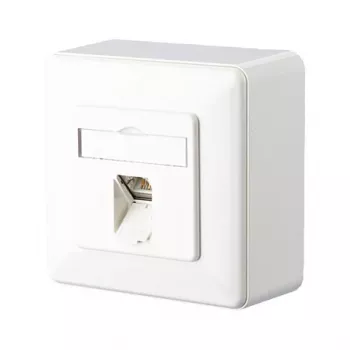 Metz Connect C6A modul - zásuvkový výstup - RJ 45 - 1 sieťová zásuvka - čistá biela, RAL 9010 (130C370002-I)