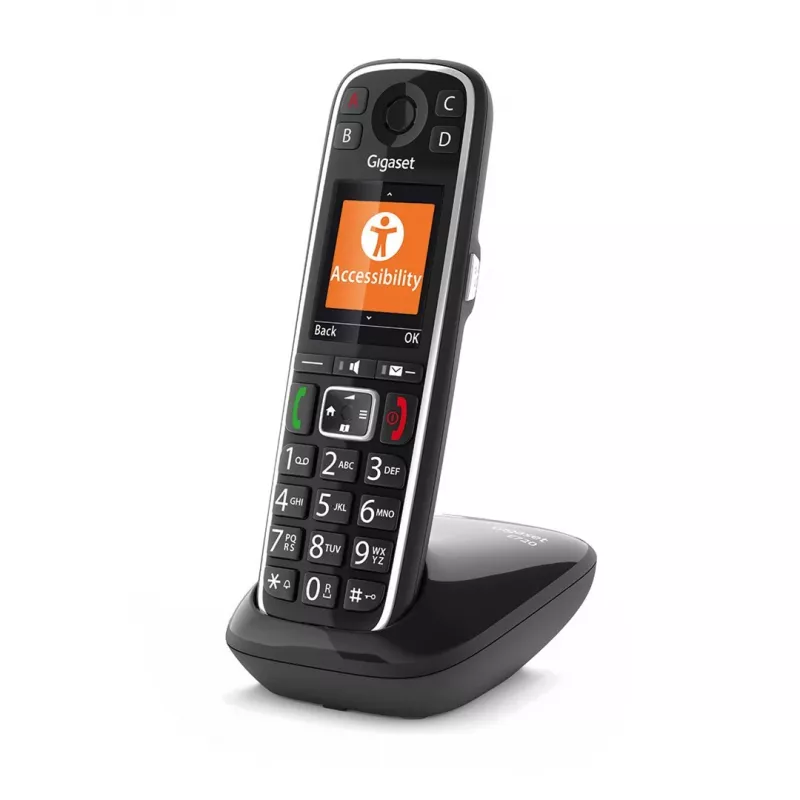 Gigaset E720 analógový/DECT telefón so zobrazením čísla čierny