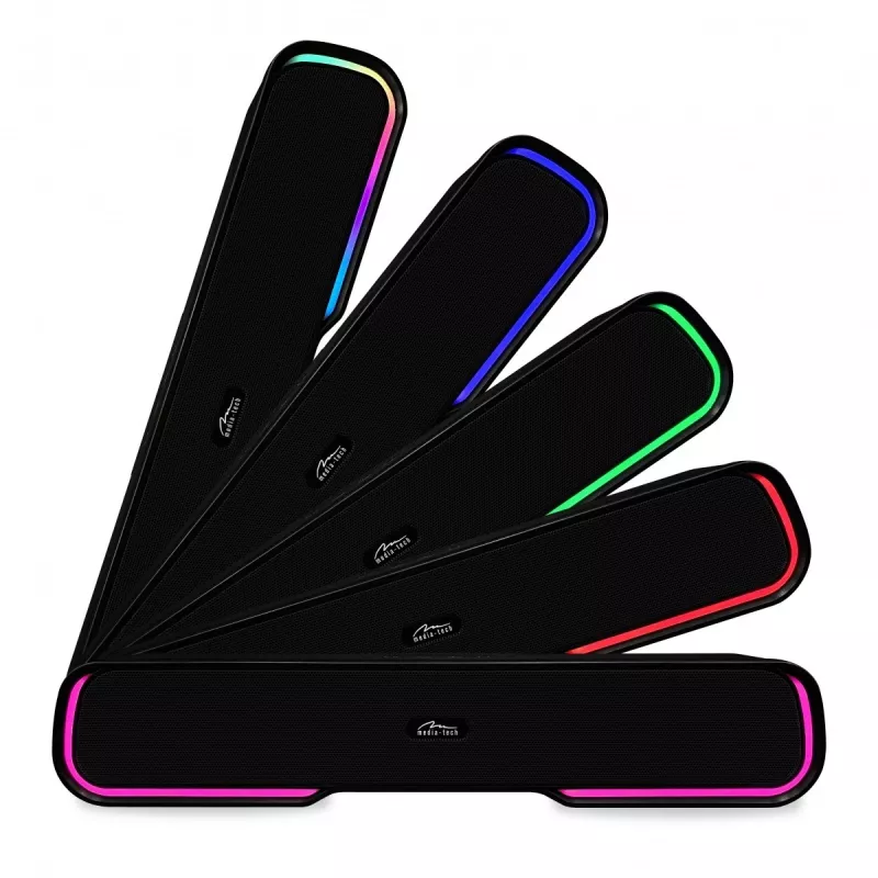 Reproduktor MEDIA‑TECH Phantom MT3180 soundbar 450W RMS, 80W na batérie, Bluetooth, káblový & bezdrôtový, čierny