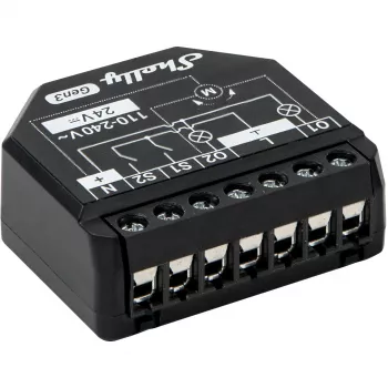 Shelly 2PM Gen3 Smart Switch 2P čierny