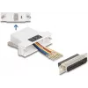DeLOCK 67114 Montážna súprava D-Sub 25-pinový samec na RJ45 samicu, biela