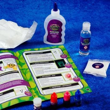 Vedecká stavebnica Liscianigiochi Crazy Science sliz v tme 304-PL89239 — experimentálna sada so slizom svietiacim v tme