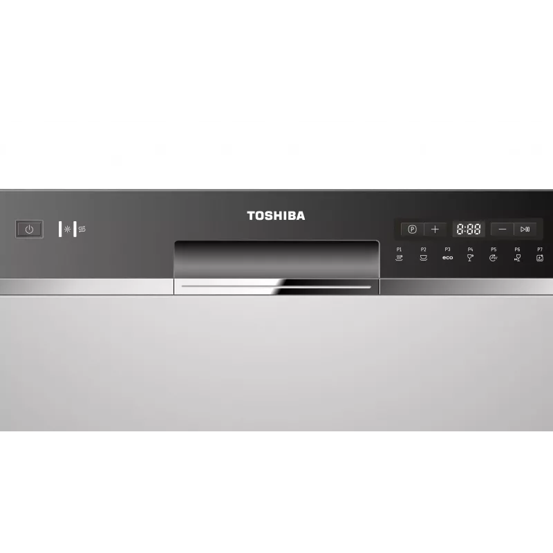 Vstavaná umývačka riadu Toshiba DW-08T2EE(S)-PL — 8 jedálenských súprav, energetická trieda F, 49 dB, 55×59×50 mm