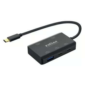 ROLINE USB 3.2 Gen 2 hub, 4-portový (2x USB-A + 2x USB-C), PD, Type-C pripojovací kábel (14.02.5060)