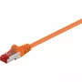 Wentronic Goobay CAT 6 patch kábel, S/FTP (PiMF), oranžový, 5 m - LSZH bez halogénov, meď (93475)