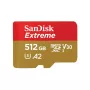 MicroSDHC pamäťová karta SANDISK Extreme 512 GB UHS-I A1 V30 U3 trieda 10, čítanie 190 MB/s, zápis 130 MB/s, vrát. SD adaptéra