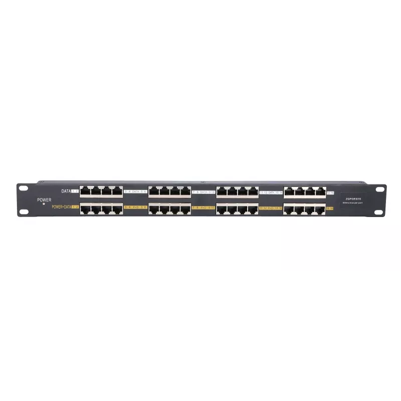 Extralink PoE injektor 16 port 16x 100Mb/s RJ45, Rackmount