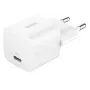 Nabíjačka Belkin BoostCharge 25W USB-C PD (interiér AC) biela — pre prenosné herné konzoly, smartfóny, tablety