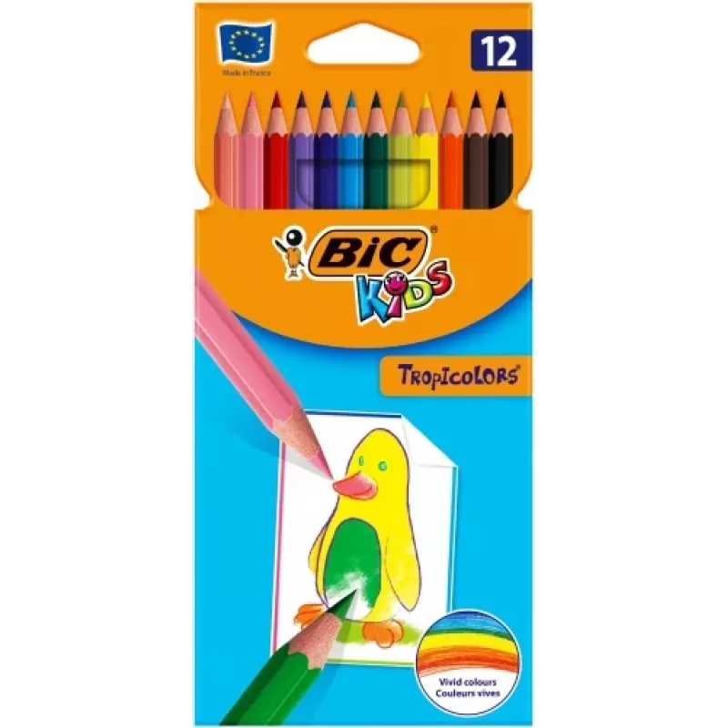 BIC pastelky TROPICOLORS 12 farieb 022503
