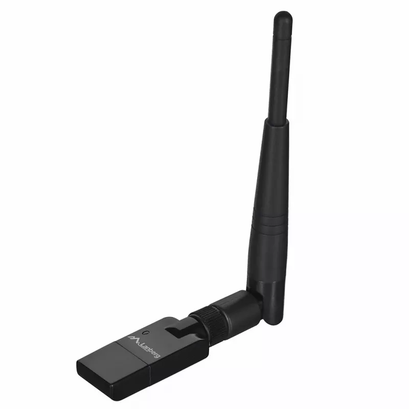 Lanberg NC-0150-WE Mini USB WiFi adaptér N150, 150 Mbit/s, 1 vonkajšia anténa, čierny