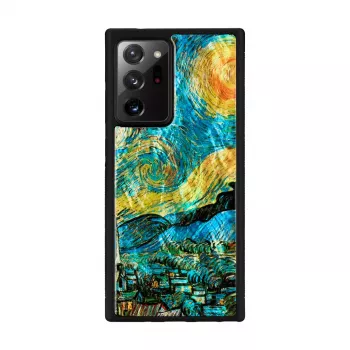Ochranné puzdro iKins pre Samsung Galaxy Note 20 Ultra — čierny dizajn hviezdnej noci