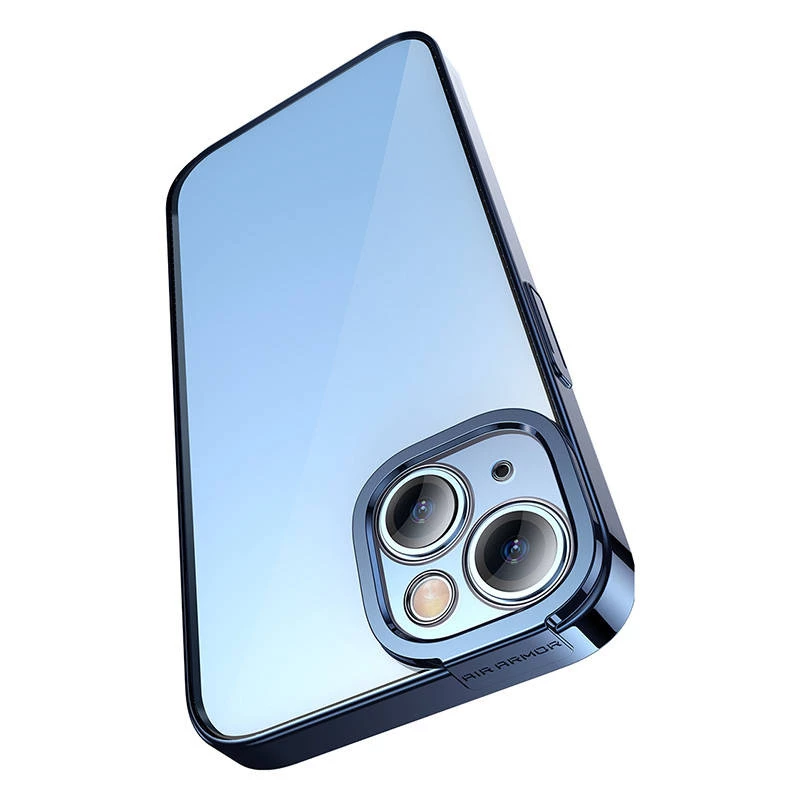 Ochranné puzdro a sada pancierového skla Baseus pre iPhone 14 Plus – glitter priehľadná modrá