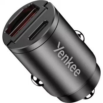 Autonabíjačka YENKEE CAR 02 Power Delivery 30W s USB-A a USB-C konektormi