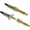 Audio kábel DeLOCK 85783 5 m 3,5 mm čierny sivý