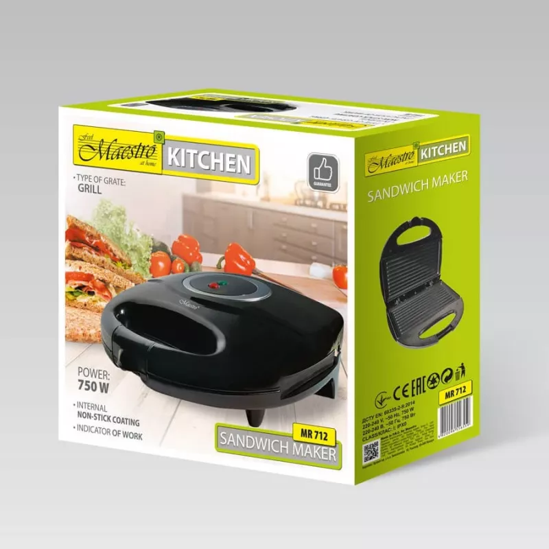 Hriankovač Maestro MR-712 2-slotový, 7 stupňov opečenia, 750 W, čierny