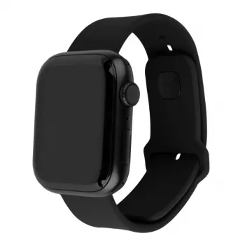 Sada silikónových remienkov FIXED FIXSST2-434-BK pre Apple Watch 42/44/45 mm – čierna, pevný športový dizajn