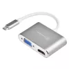 Externý video adaptér SILVERSTONE EP16 USB-C 3.1 s výstupmi HDMI a VGA