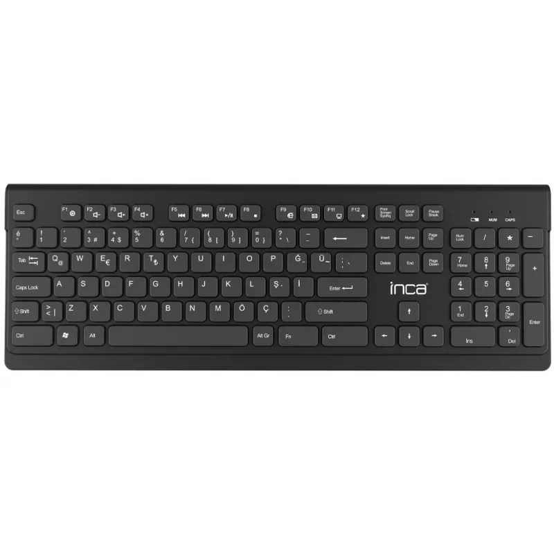 Inca IWS-519 klávesnica myš vrátane Office RF Wireless QWERTY turecká čierna