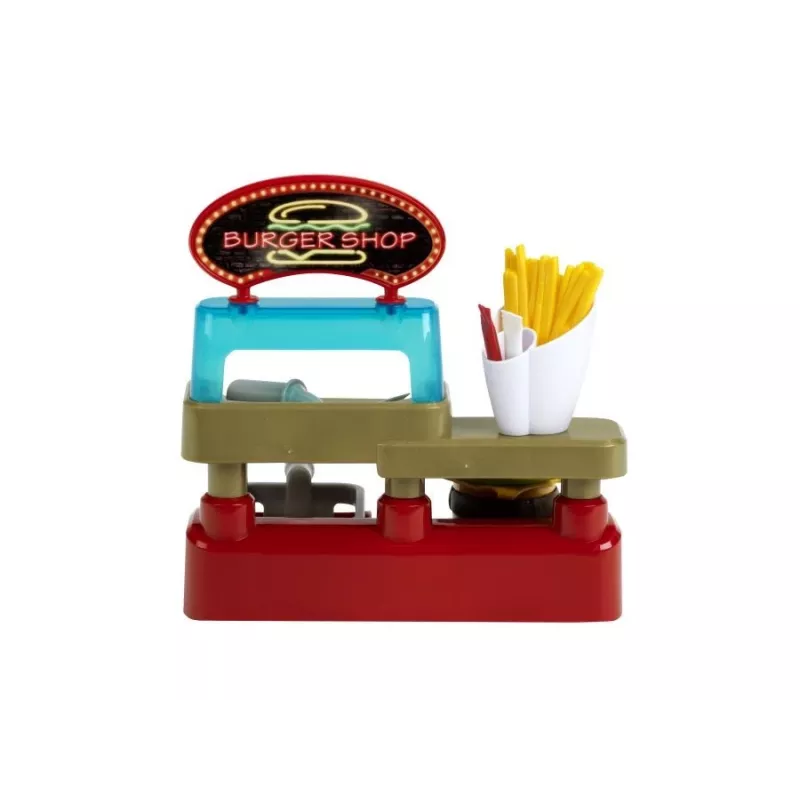 Play Burger Shop Set KLEIN 7336 — kompaktná, ľahko čistiteľná hračka na hranie rolí pre deti