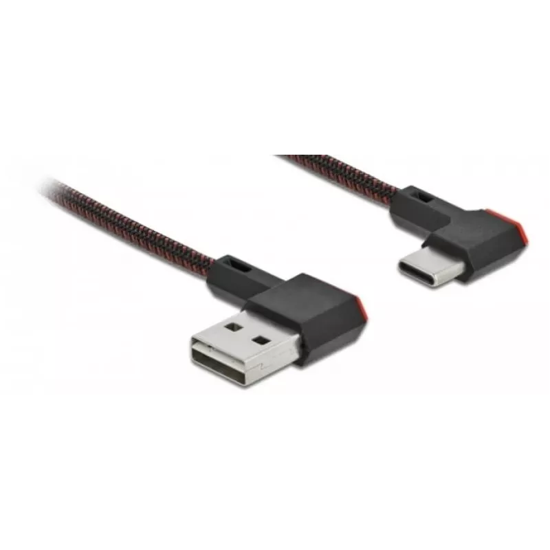 USB kábel DeLOCK EASY-USB 2.0 Type-A konektor samec na Type-C konektor samec 0,5 m čierny
