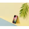 Ochranné puzdro iKins pre Apple iPhone 12 mini – dizajn vodných kvetov, čierne